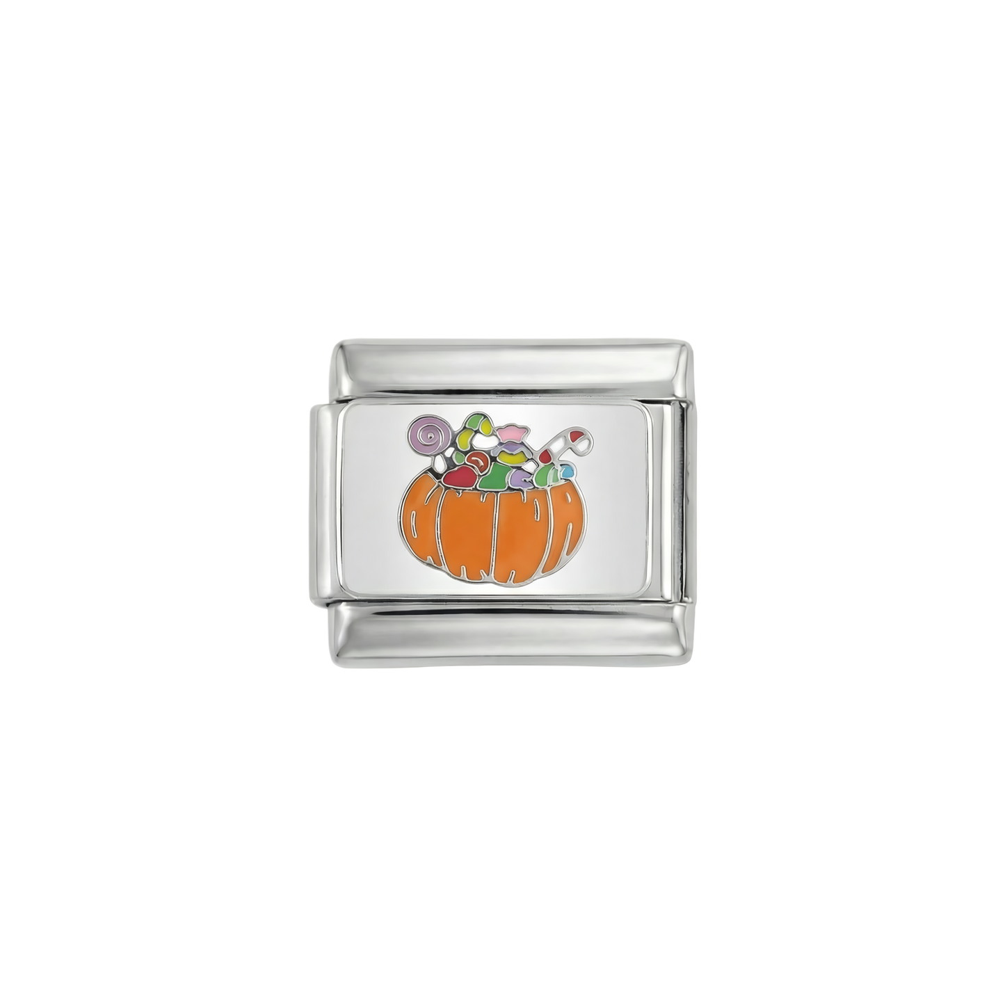 Pumpkin with Candy on Silver