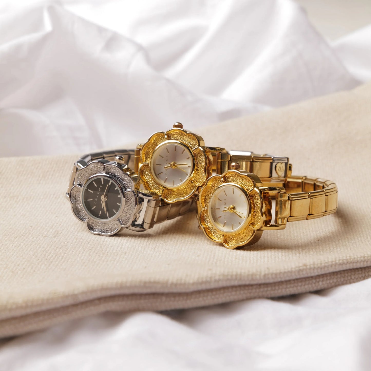 Florence – Silber mit schwarzem Zifferblatt