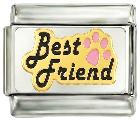 POR AÑADIR - Best Friends, en negro con una pata rosa
