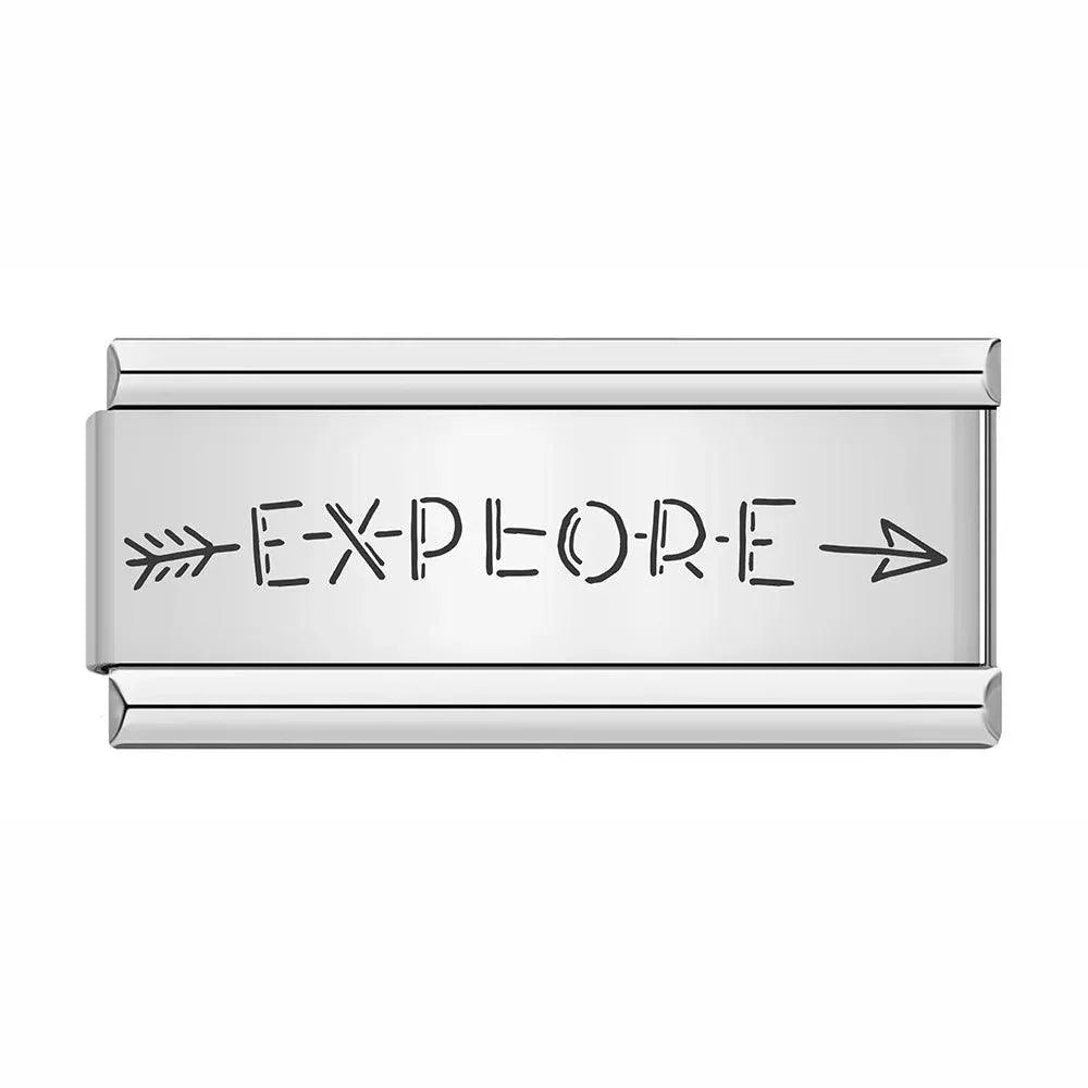 Goal Explore, on Silver - Charms Official