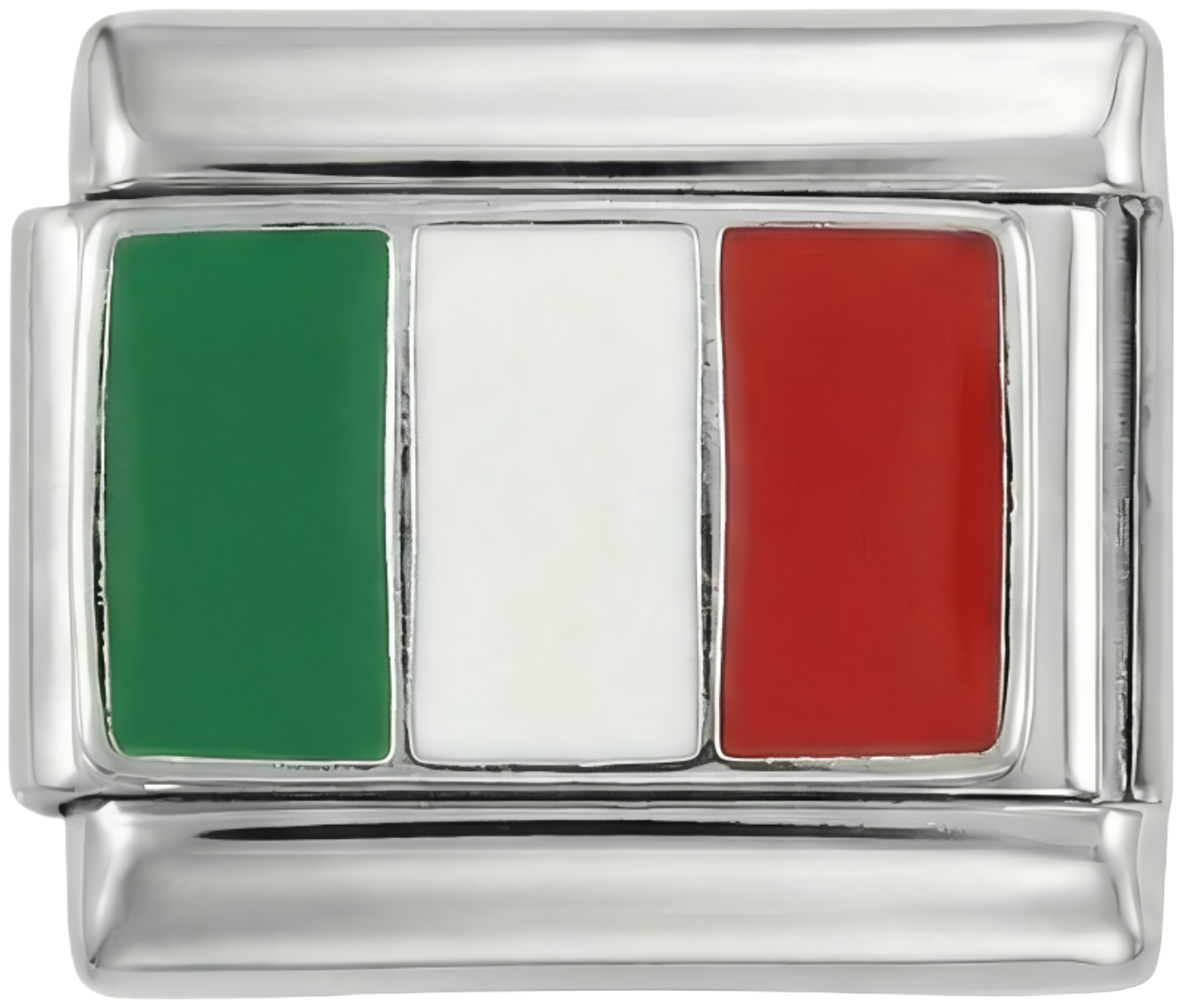 Drapeau de l'Italie, sur argent