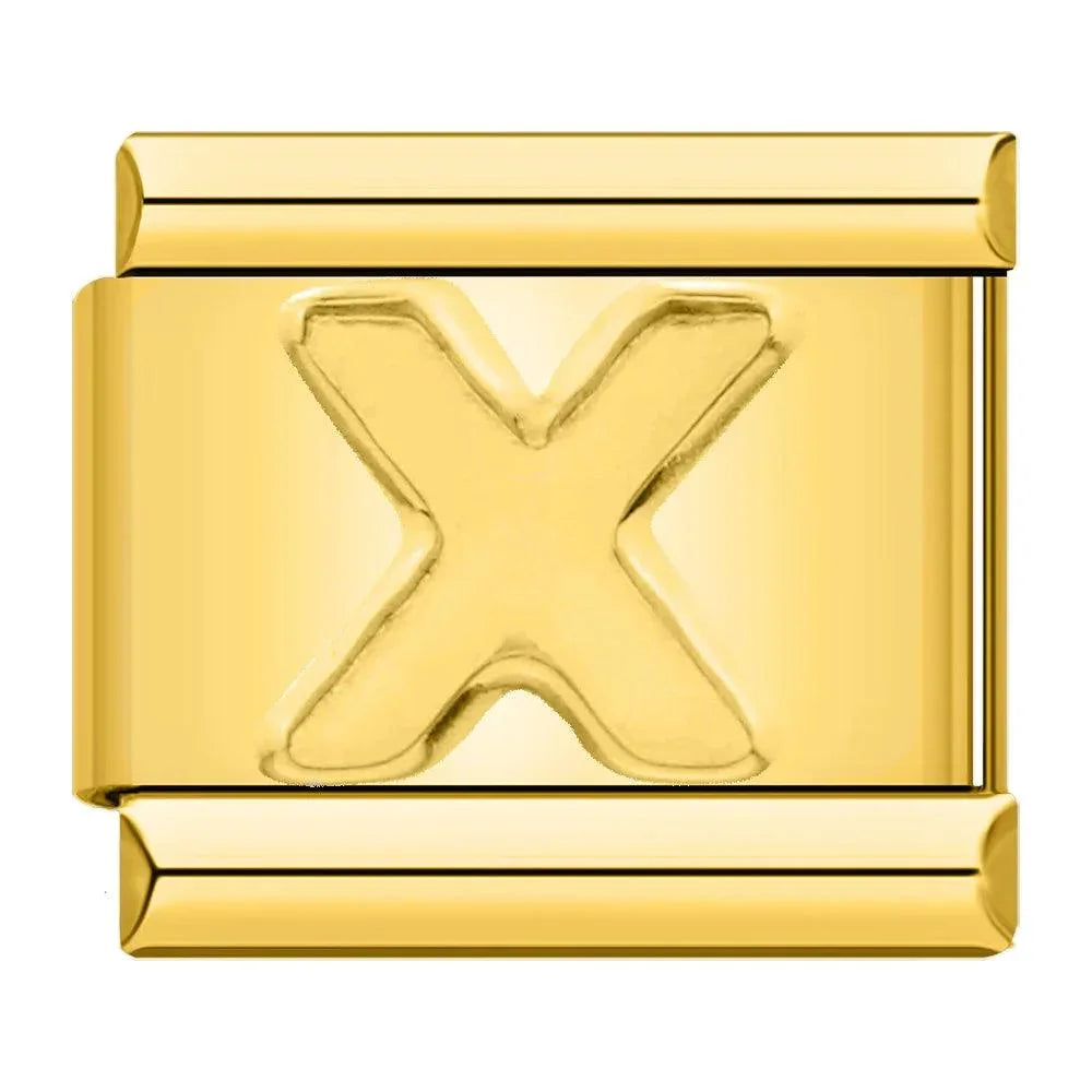 Letter H in Gold, on Gold - Charms Official