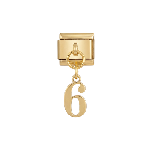 Number 6, Hanging, on Gold