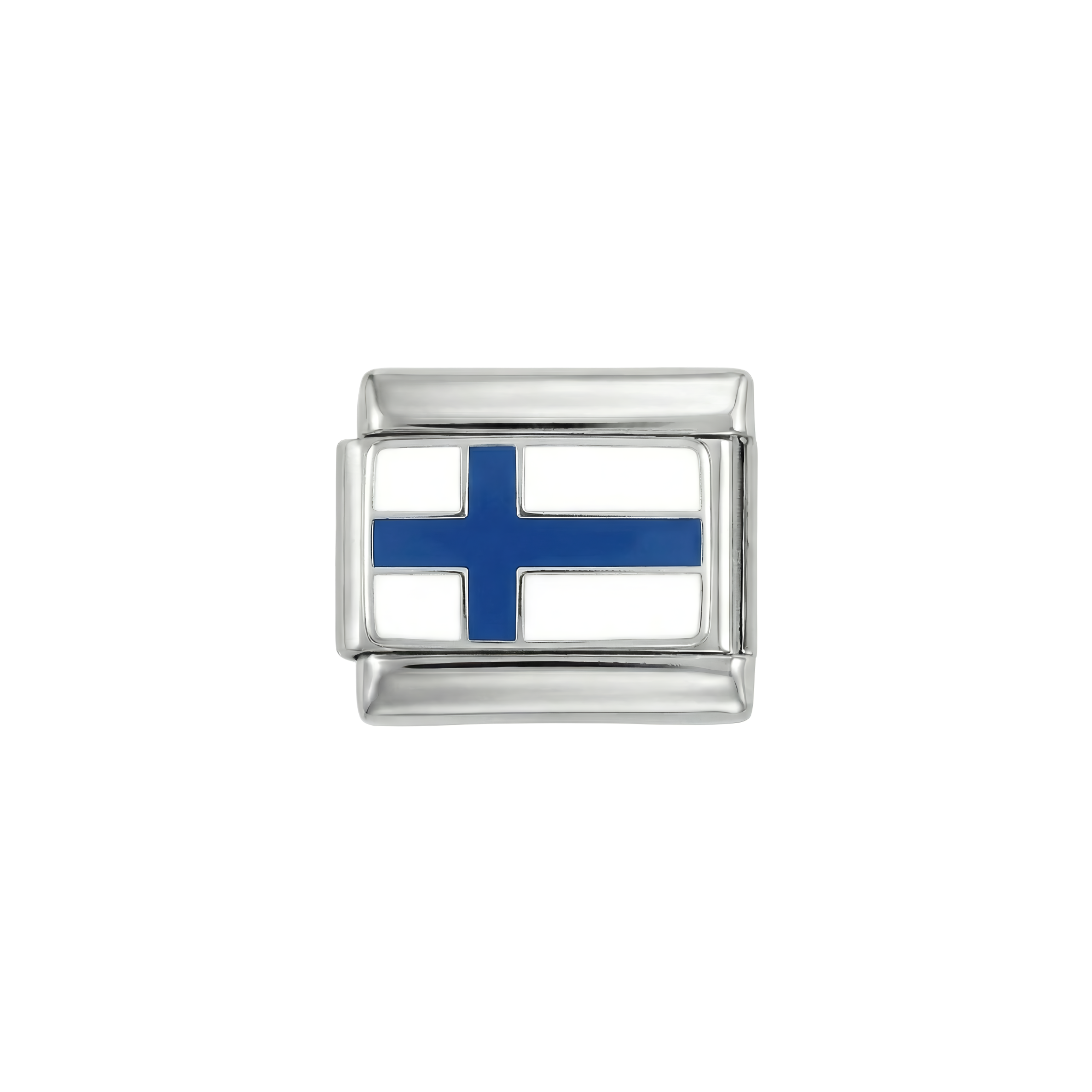 Drapeau de la Finlande, sur argent