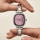 Montre Capri en argent – Édition cadran rose