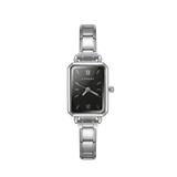 Montre Como en argent – Édition cadran noir