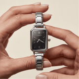 Montre Como en argent – Édition cadran noir