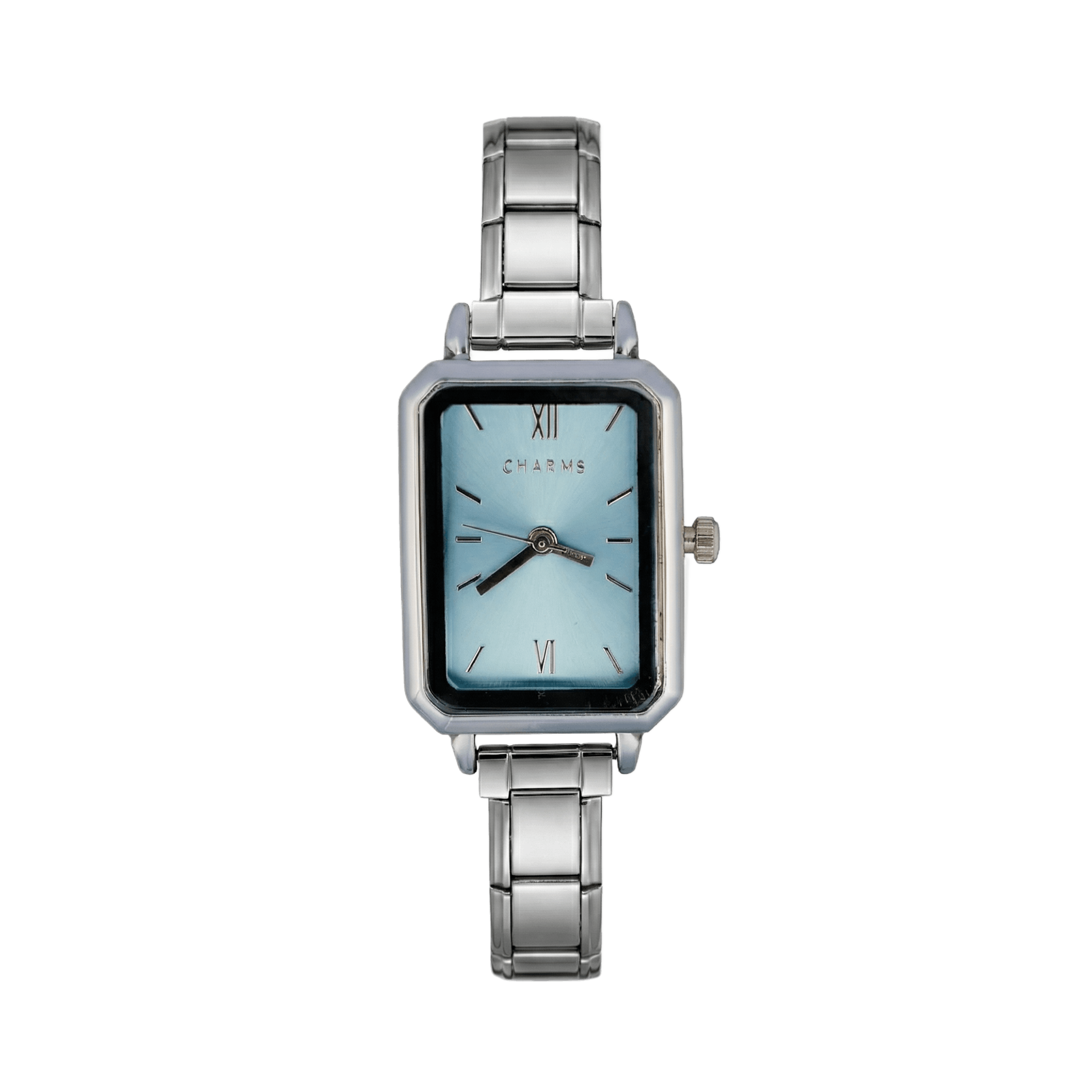 Como Watch Silver Blue Dial