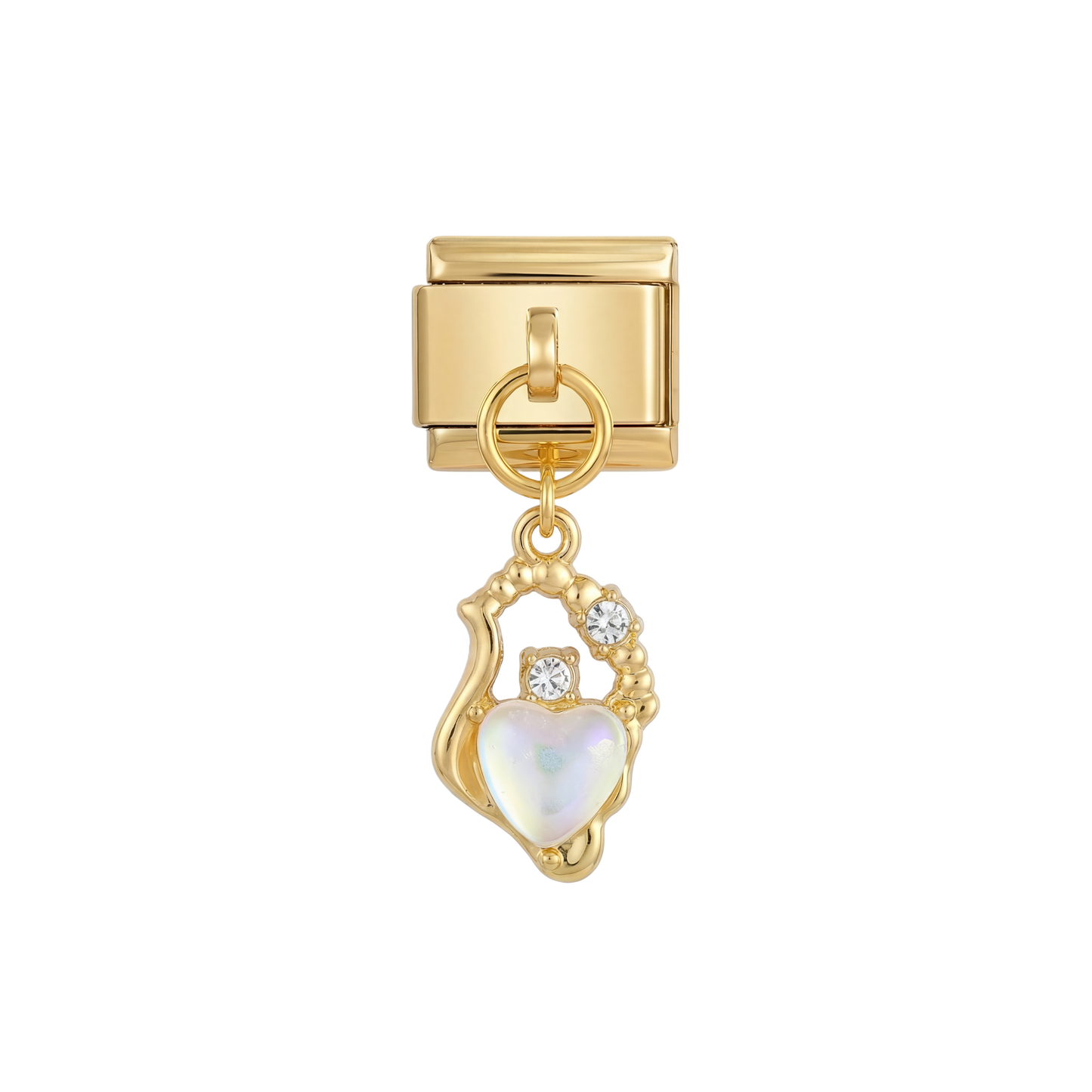 Vintage Crystal Heart on Gold