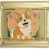 Corgi auf Gold