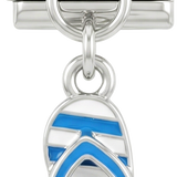 Tongs suspendues sur argent