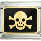 POR AÑADIR - Calavera y huesos cruzados en plata