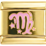 Jungfrau in Pink auf Gold