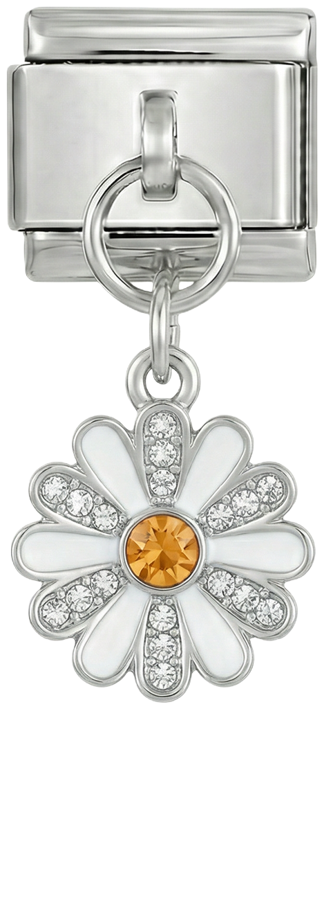 White Flower with Stones, on Silver - White-Flower-with-Stones-on-Silver.png