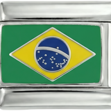 Drapeau du Brésil, sur argent