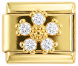 Flower with White Stones on Gold - flower-with-white-stones-on-gold.png