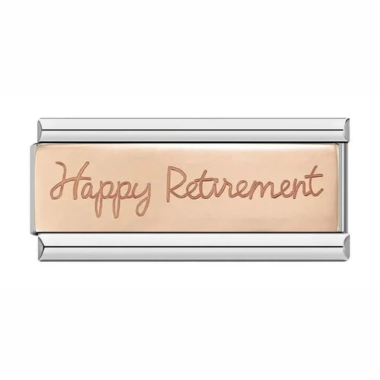 Happy Retirement, on Silver - Charms Official