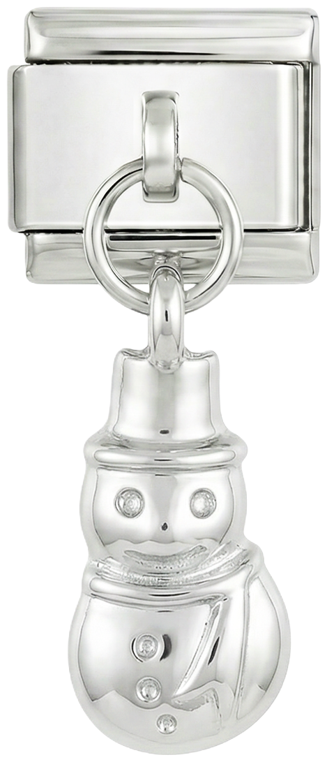 Happy Snowman, Silver - happy-snowman-silver.png