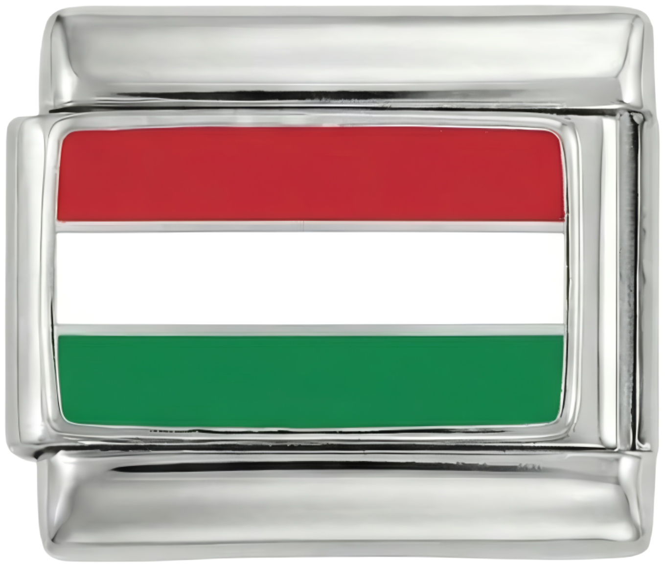 Drapeau de la Hongrie, sur argent