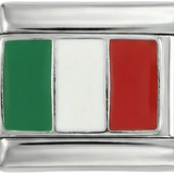 Drapeau de l'Italie, sur argent