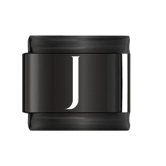 Letter J in White, on Black - Charms Official