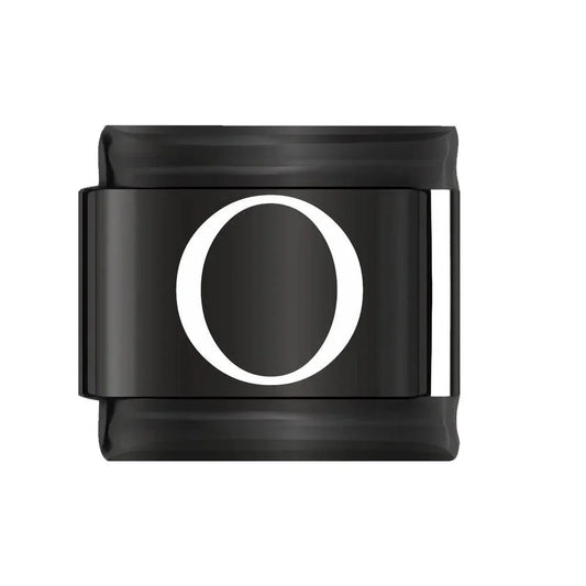 Letter O in White, on Black - Charms Official
