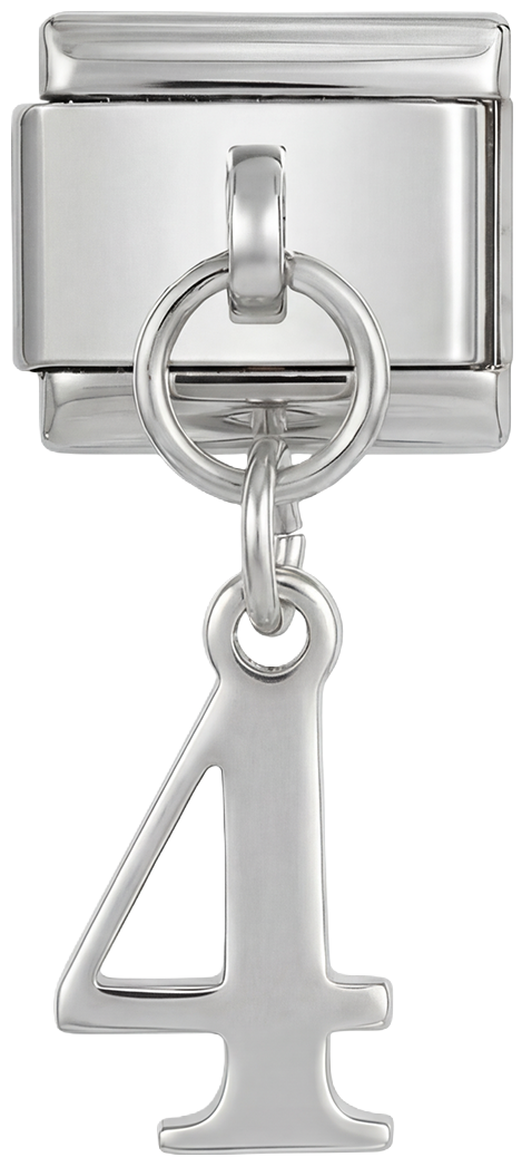 Number 4, Hanging, on Silver - number-4-hanging-on-silver.png