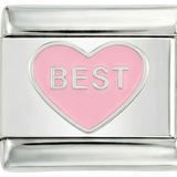Rosa Herz, BEST, auf Silber