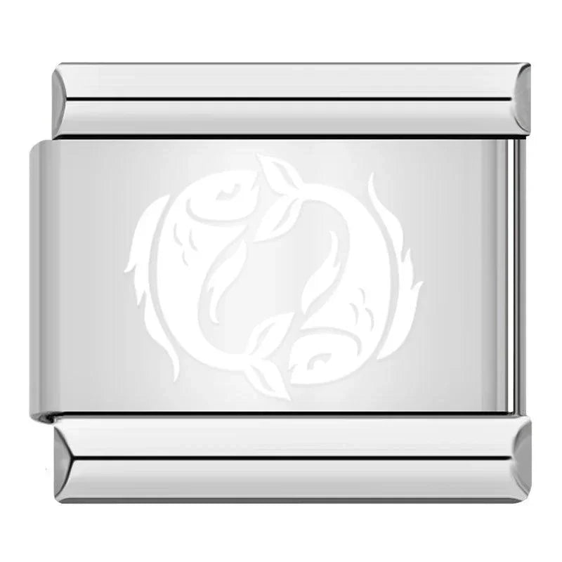 Pisces, on Silver - Charms Official