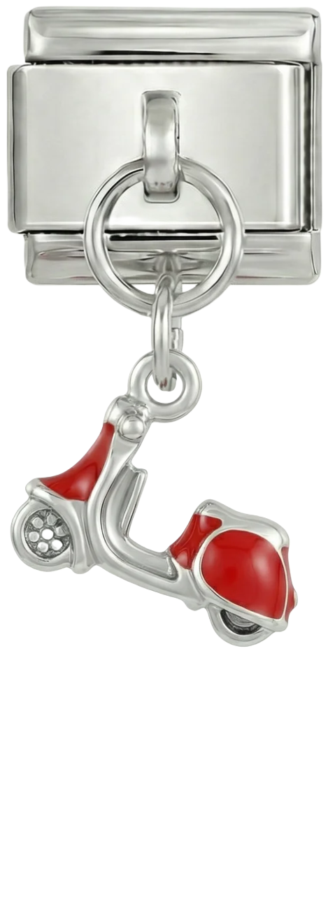 Red Scooter, on Silver - red-scooter-on-silver.png