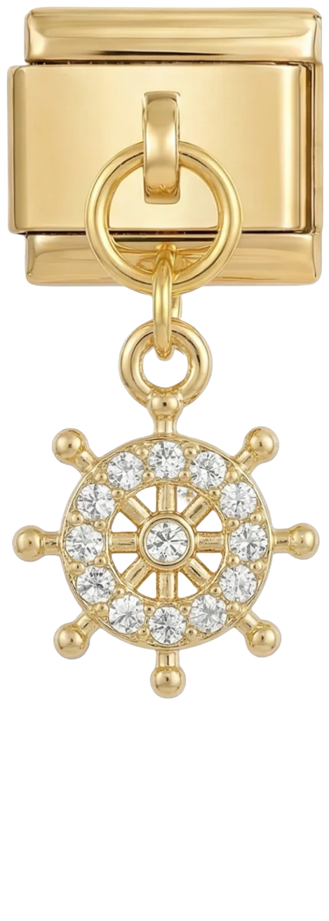 Ship's Helm with Stones, on Gold - ships-helm-with-stones-on-gold.png